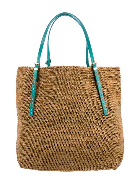 michael kors raffia santorini tote|Santorini raffia tote.